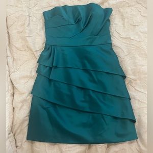 BCBG Paris Teal Strapless Dress. Size 6. Worn once